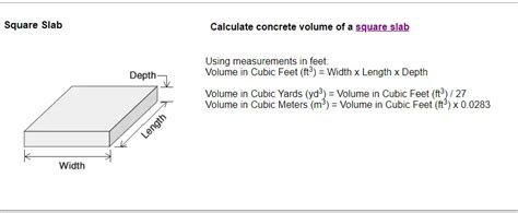 measuring concrete slab thickness|concrete calculator by square feet.